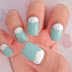 Clouds / Lace Half Moon Nail Art