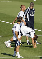 Cristiano Ronaldo's first training with Real Madrid Photos