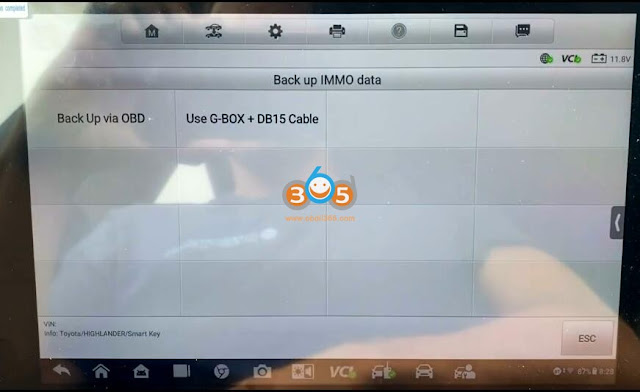 Program Highlander 2020 All Keys Lost with Autel IM608 II 6