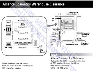 Alliance Cosmetics Warehouse Clearance Map