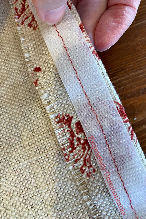 Red Thread Stitching On Velcro Loops