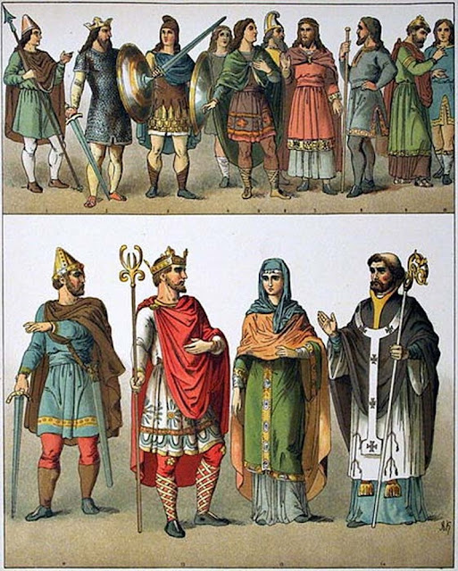 Англо-саксонское общество и одежда, 500-1000 гг