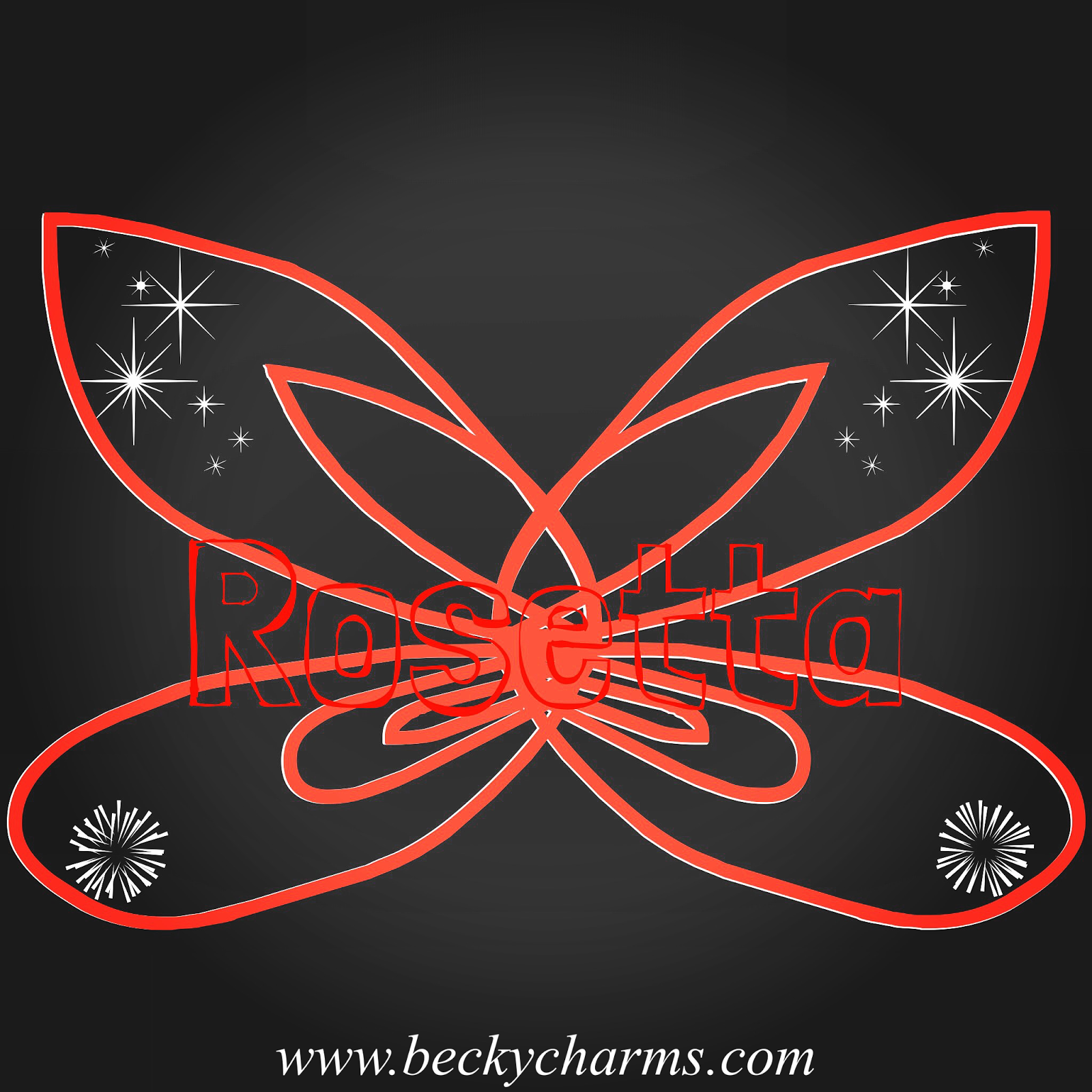 Disney Fairy Wings Rosetta Graphic Art Recreate by BeckyCharms