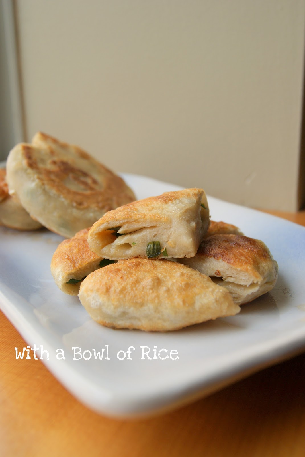 to flour make all and purpose Chewy how Puffy, Scallions water pancakes with  and Delicious Pancakes.
