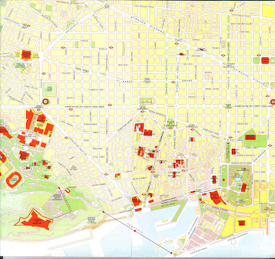 Barcelona map for tourists