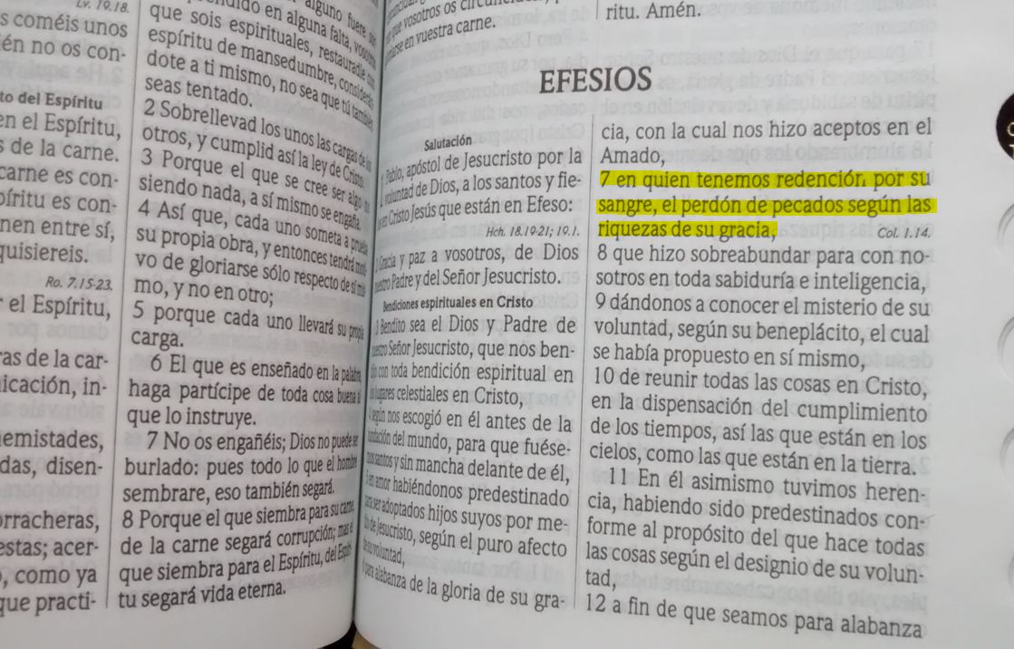 Reflexiones De Las Escrituras Efesios 1 7