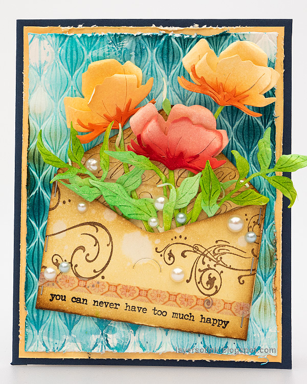 Layers of ink - Floral Envelope Card Tutorial by Anna-Karin Evaldsson.