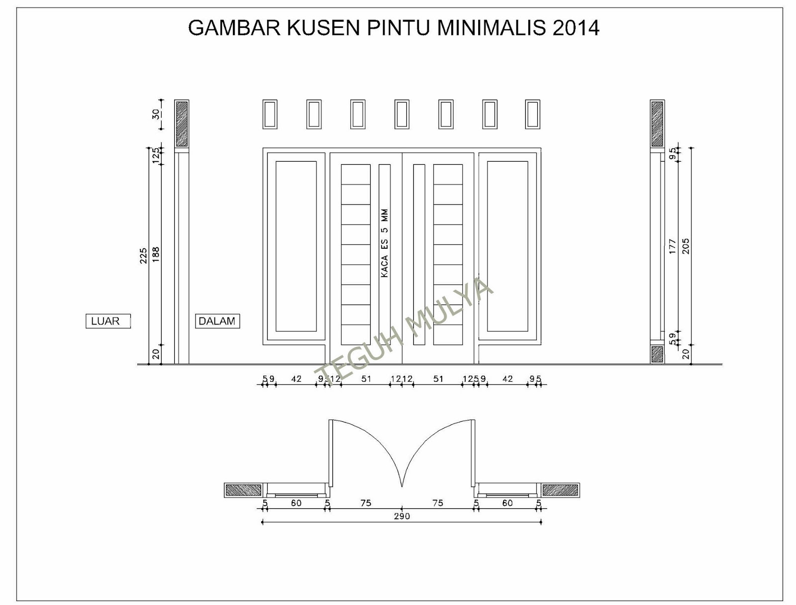 PD TEGUH MULYA Gambar kusen Pintu  minimalis 