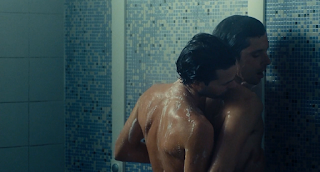 Romain Duris and Raphaël Personnaz naked shower gay scene 4