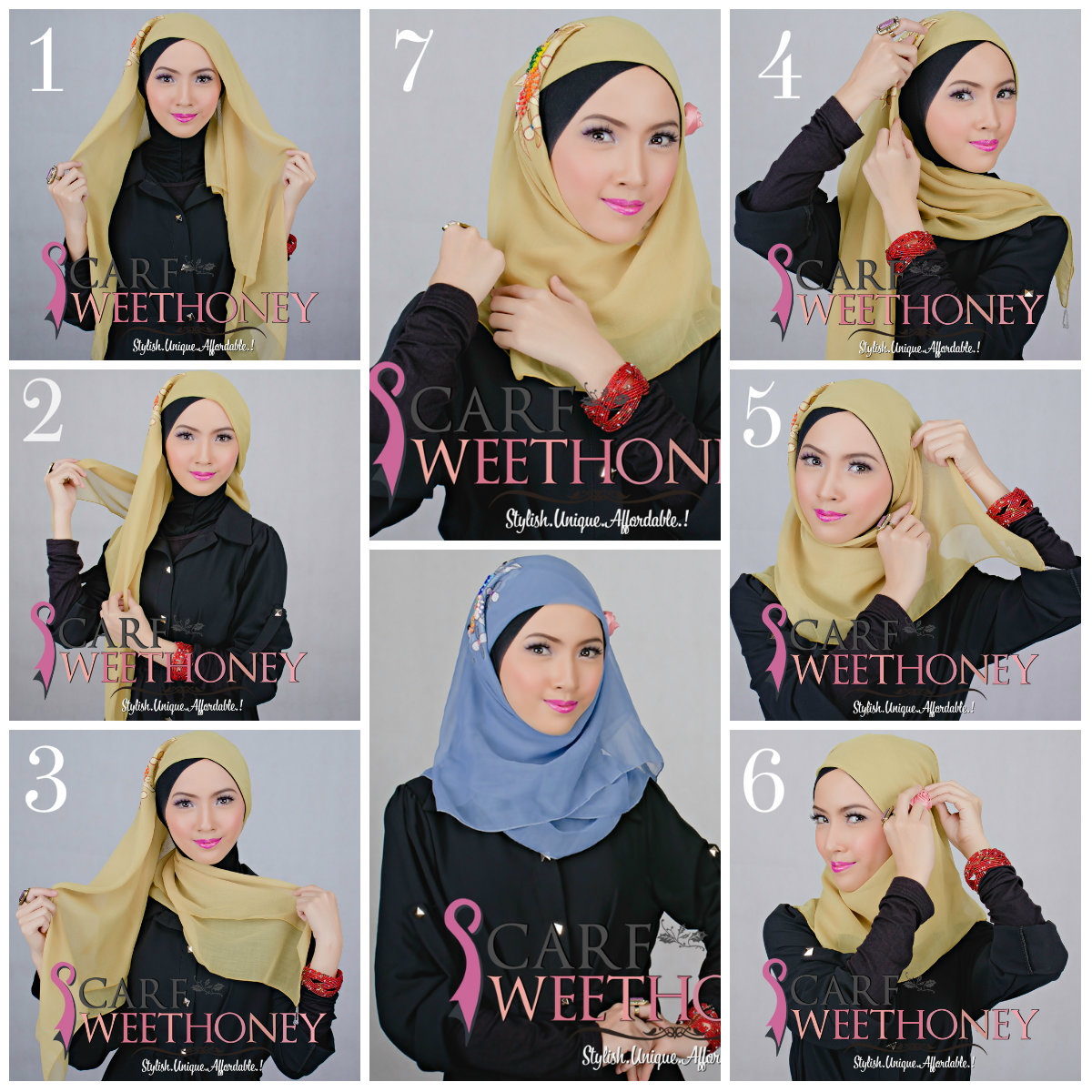 21 Gambar Keren Tutorial Hijab Dengan Headband Untuk Kamu Tutorial