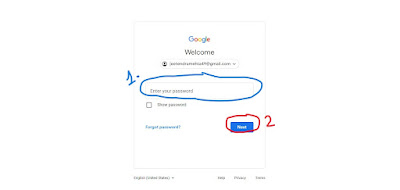 Password enter in google