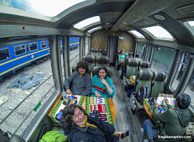 Trem para Machu Picchu - interior do Vistadome