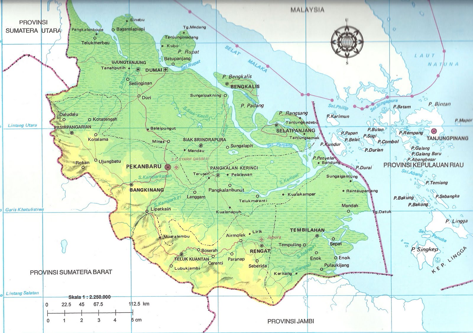 Peta Kota Peta Provinsi Riau 