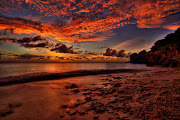 As I begin to find who I am. I'm finding my grip on life, (curacao beach sunset)