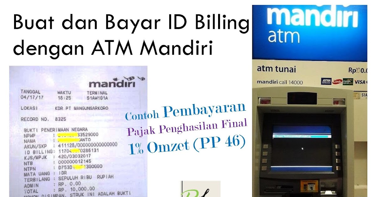 Pajeg Lempung: Buat dan Bayar ID Billing dengan ATM Mandiri