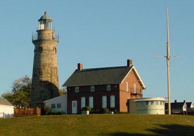 The original Fairport Harbor Lighthouse now the Fairport Harbor Marine Museum in Ohio