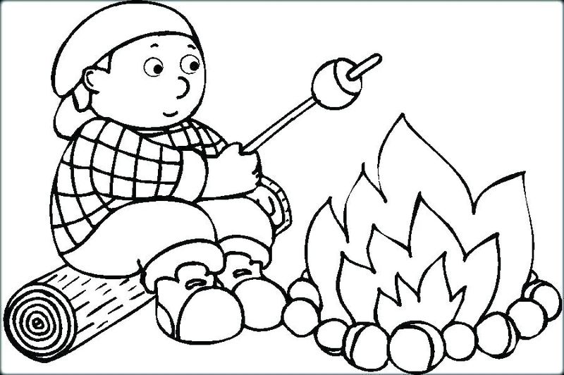 Printable Camping Coloring Pages Free 1