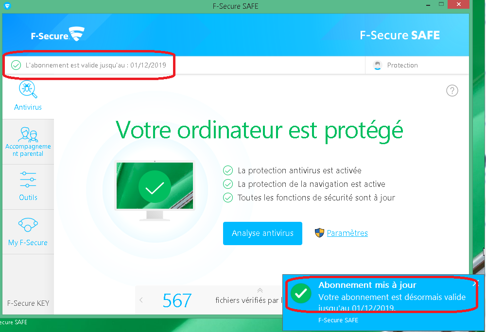 F-Secure Safe 17 Licence 6 mois gratuits