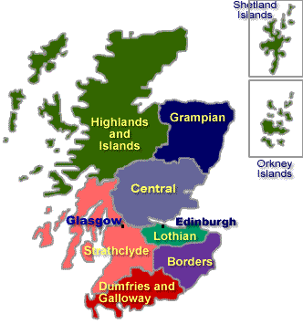 Map of Scotland Province Regional