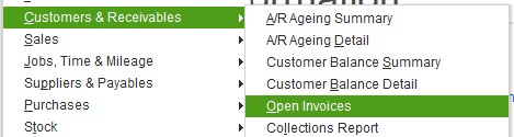 Customer Open Invoice Export QuickBooks 2 Sage