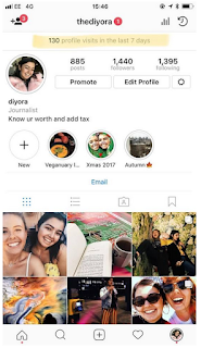 Cara mengetahui kunjungan profil di instagram