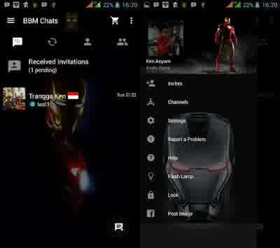 BBM MOD Iron Man Versi 2.10.0.31 APK