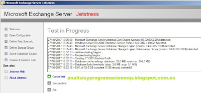 Jetstress test in progress