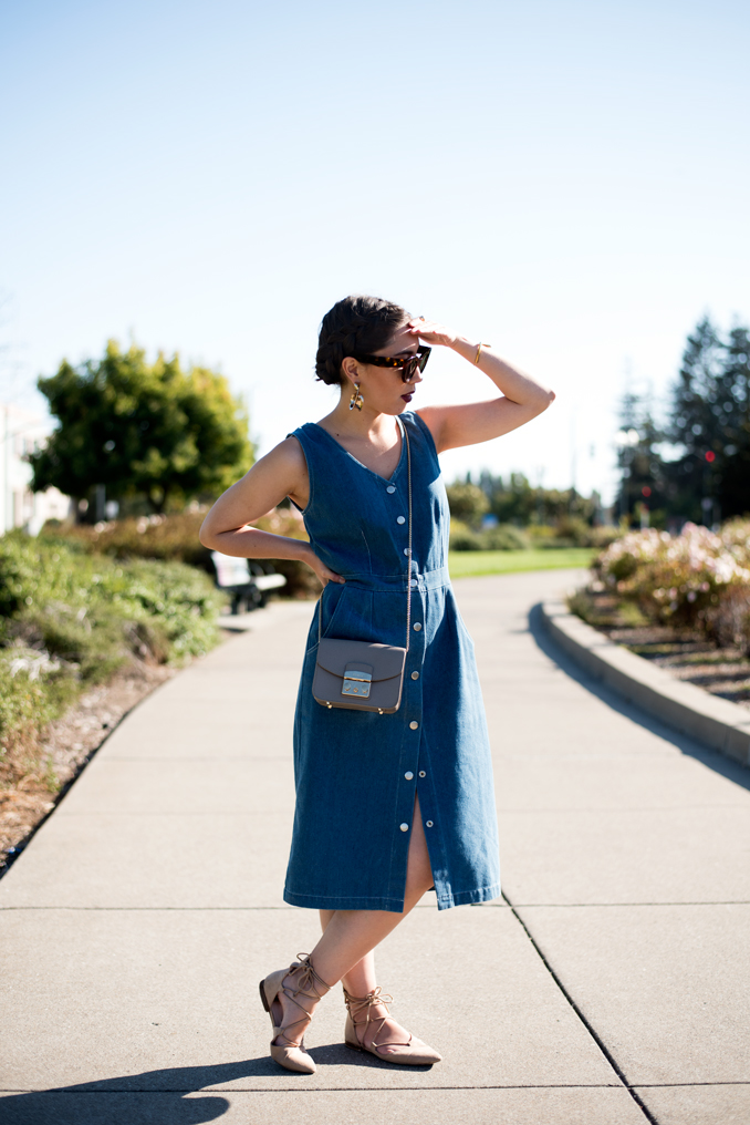 How to style a denim dress