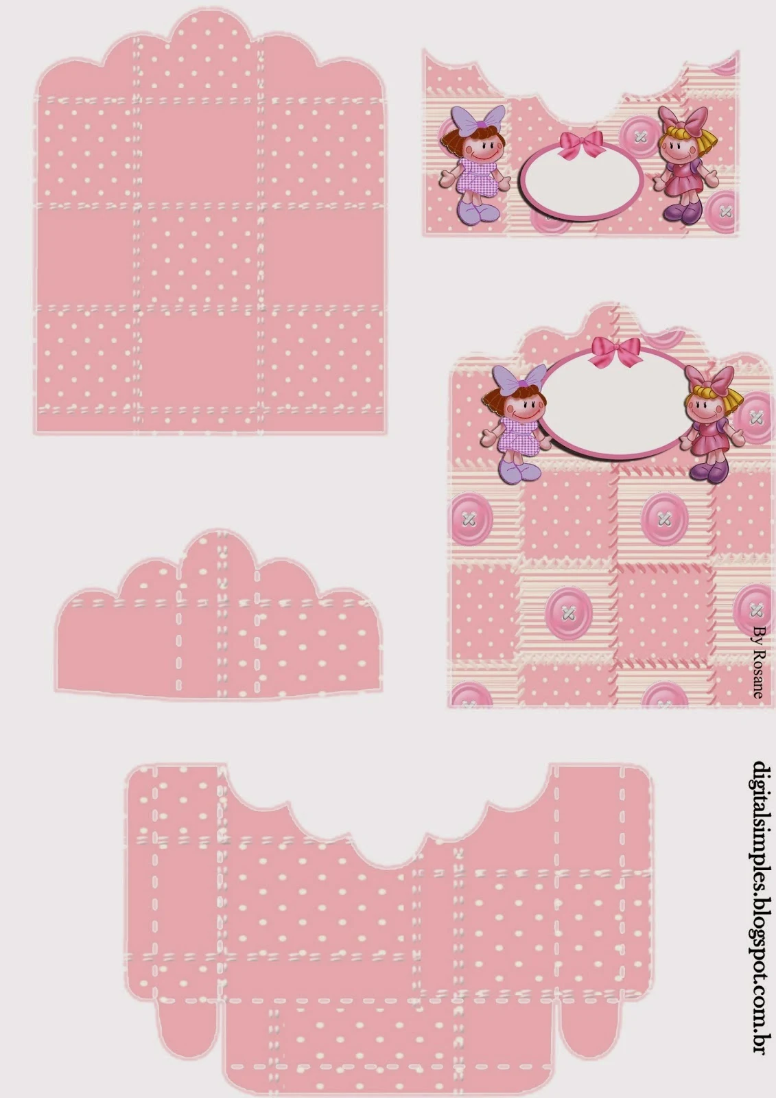 Dolls: Free Printable Candy Packages Support.