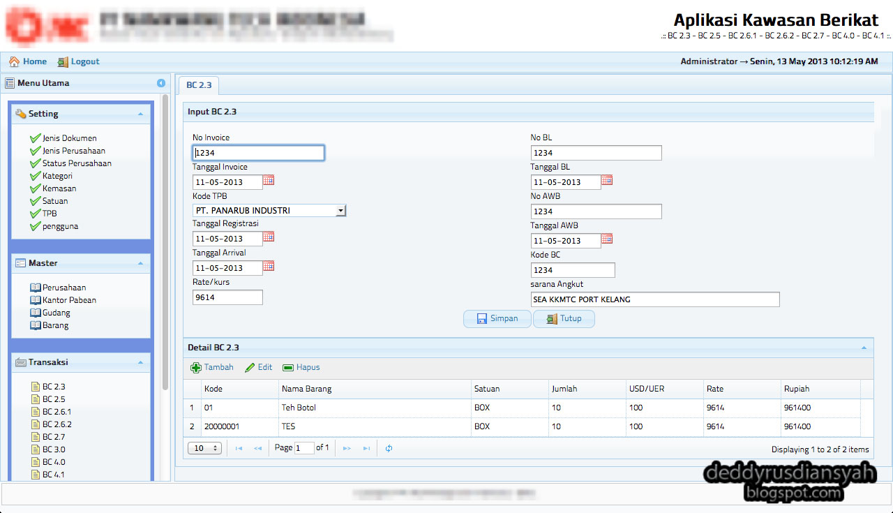 Contoh Aplikasi Menggunakan CodeIgniter