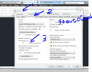 Pengaturan Automatic Save Pada AutoCad