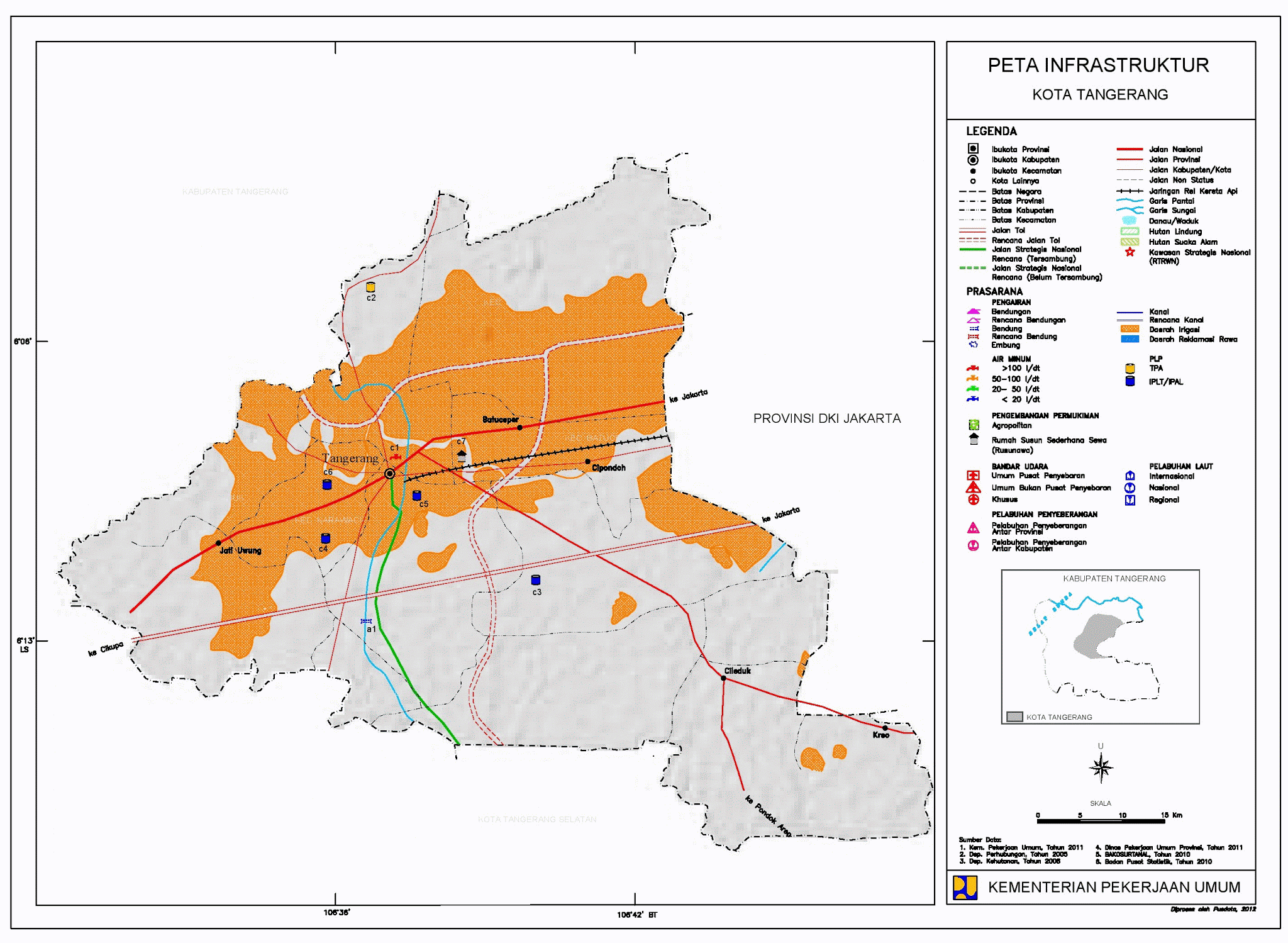  Peta  Kota Peta  Kota Tangerang 