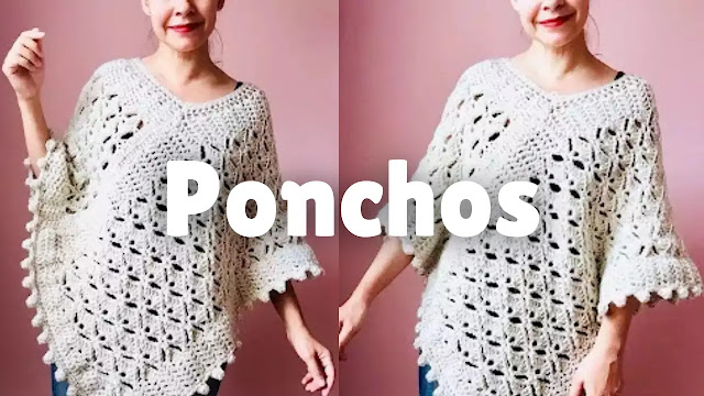 7 Ponchos a Crochet PARA PRINCIPIANTES ¡Aprende a tejer! 🤗