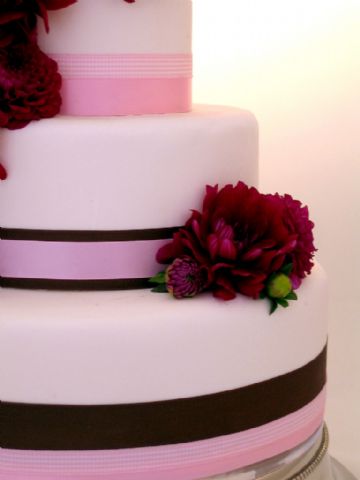 Pink Brown Wedding Flower Cake Decor Email This BlogThis