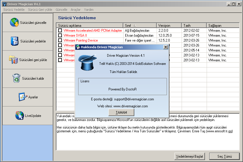 Driver Magician v4.1 Final ( TR ) Multilanguage [ x86 - x64 ] - Katılımsız