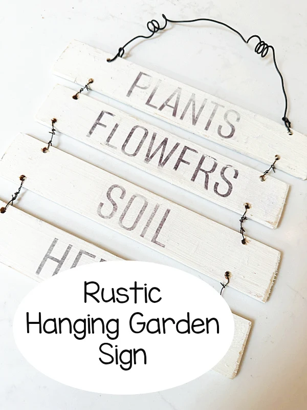 garden sign with overlay pin