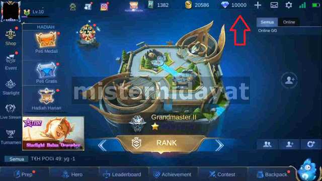 Script Diamond Mobile Legends Gratis 10.000 Patch Terbaru 2020