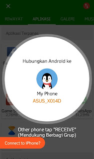 Cara transfer file android ke android lainnya dengan wifi gratis aplikasi Xender