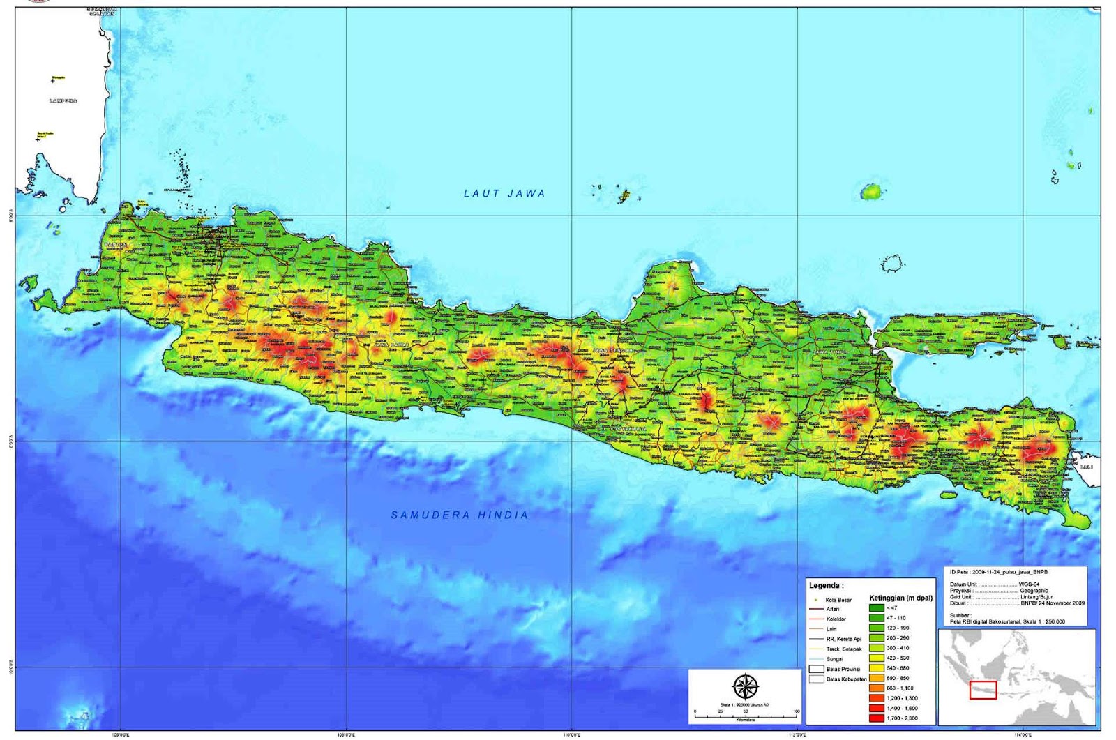 Peta Pulau Jawa Lengkap beserta Keterangannya (HD) - PENDIDIKAN SEJARAH