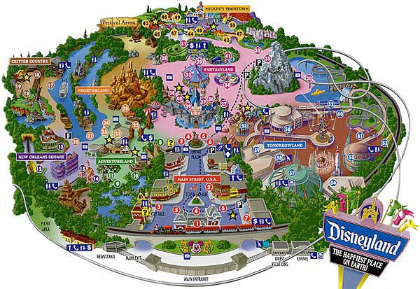 A map of the Disneyland, 