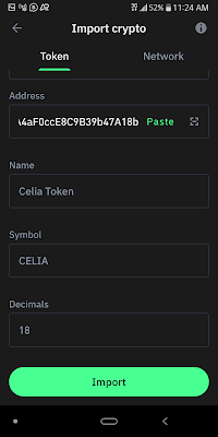 Celia Token Set up