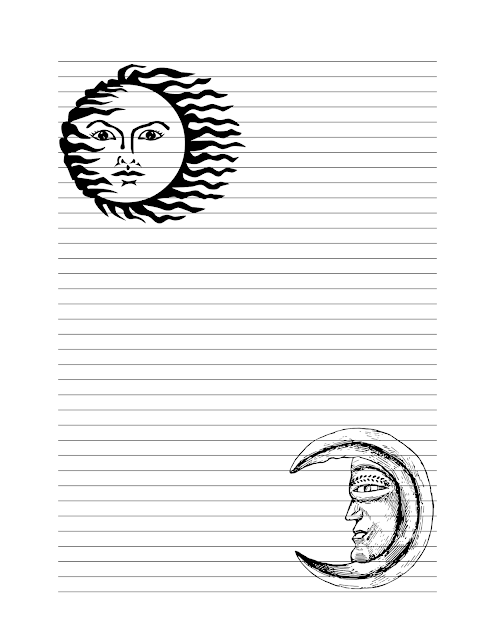 Sun and Moon Journal Page Free Printable Download