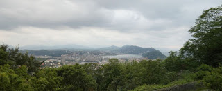Vistas de San Sebastián desde el alojamiento de Izan.