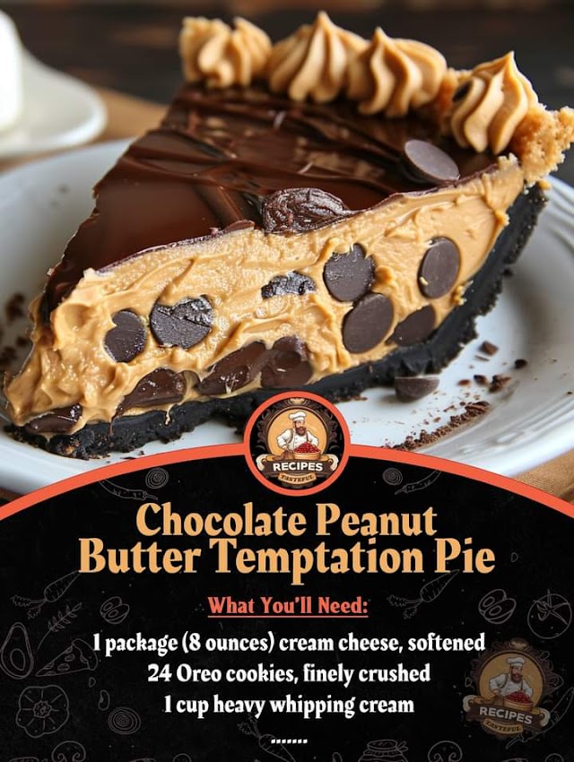 Revel in the richness of our Chocolate Peanut Butter Temptation Pie. With a crunch of Oreo, a swoosh of peanut butter, and a drizzle of chocolate, it's pure bliss in every layer! Share the love, share the pie.