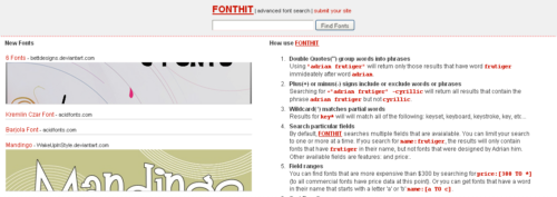 FontHit - advanced font search