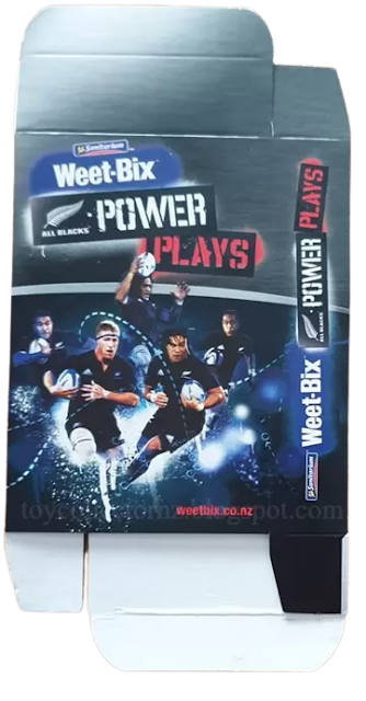 Weet-Bix Cards 2009 All Blacks Power Plays Cardboard Collector Case came inside Sanitarium Weetbix boxes that specially marked for the promotion