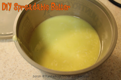 DIY Spreadable Butter. Quick, easy, inexpensive, and YOU control what goes in. #DIY #homemade #butter