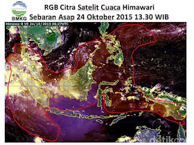 Hanya Jawa, Bali dan Nusa Tenggara belum ditutupi asap