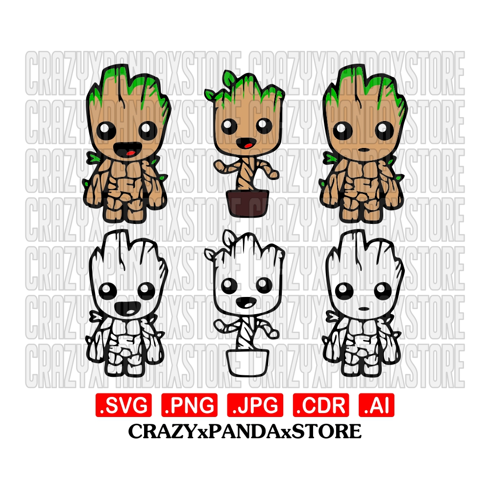 Download Baby Groot Smiling And Serius Baby Groot Svg Groot Svg Crazyxpandax