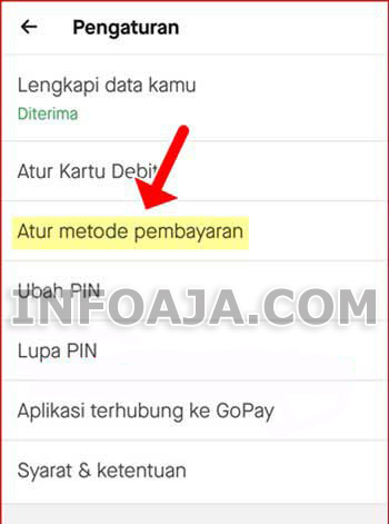 metode pembayaran gojek